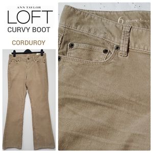 curvy fit bootcut corduroy pants